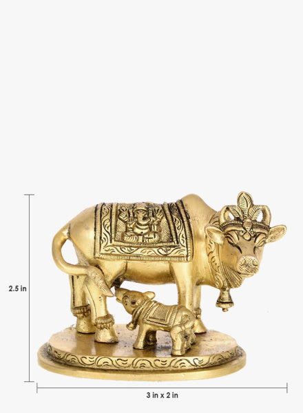 Handcrafted Cow with Calf Idol Showpiece for Home Decor