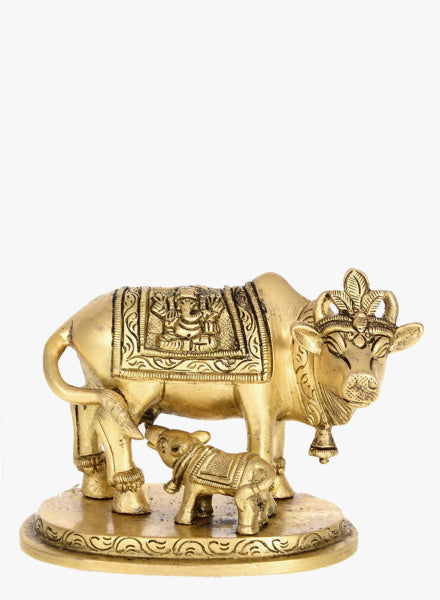 Handcrafted Cow with Calf Idol Showpiece for Home Decor