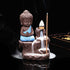 Buddha statue Smoke Backflow Cone Incense Holder Showpiece With 10 Smoke Backflow Scented Cone