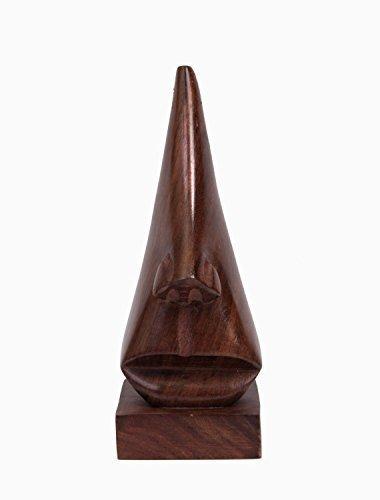 Handicraftzone Wooden Nose Shaped Specs Stand Spectacle Holder (for Desktop/Table Display Item)